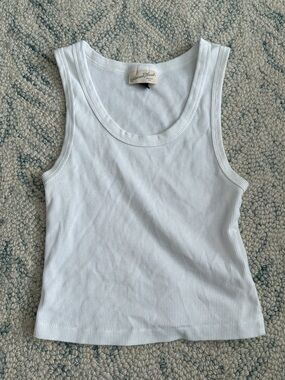 Universal Thread White Ribbed Tank Top